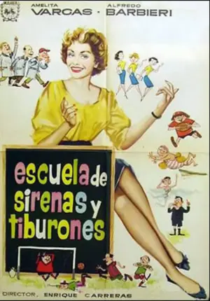 carátula de cine de Escuela de sirenas... y tiburones